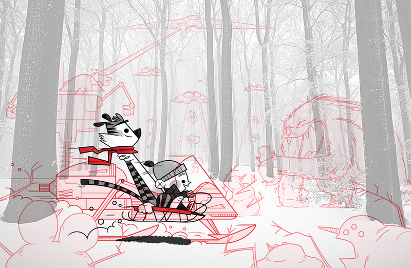Illustration for article titled Calvin and Hobbes enjoy an imaginative summer and winter